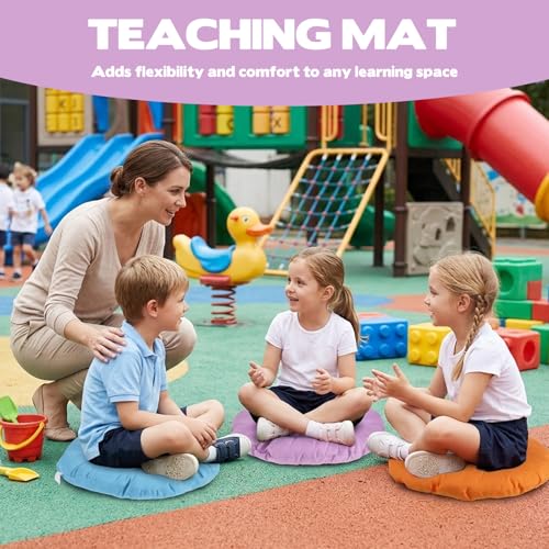 32 Pcs 16 Inch Round Floor Pillows Round Floor Cushions for Kids and Toddlers Flexible Seating Pillows Chair Floor Cushion Reading Cushion for Classroom Home School Playing Supplies(16 Colors) - size: 32 pcs