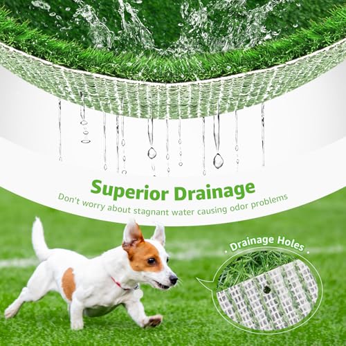 Artificial Dog Grass Pee Pad: 39''x 31.5'' 1 Pack Professional Indoor Outdoor Potty Training Rug - Large Replacement Turf Mat with Excellent Drainage - Pet Fake Grass Turf for Patio Lawn Decoration - size: 39"x31.5"