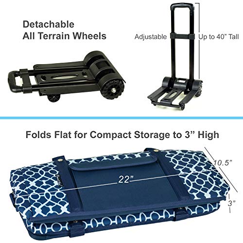 Picnic at Ascot Travel Cooler with Wheels- 64 Can Capacity- Collapsible Leakproof Cooler- Designed & Quality Approved in the USA - size: Pack of 1