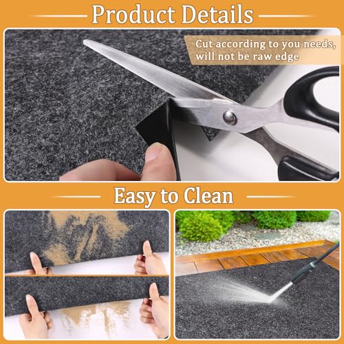 8.2 X 6 FT Outdoor Storage Shed Mat Waterproof, Thickened Washable Outside Carport Mat with Non Slip Backin, Soft Furniture Patio Floor Covering, Dustproof Oil Mat Storage Shed Not Included - size: 8.2 X 6 FT