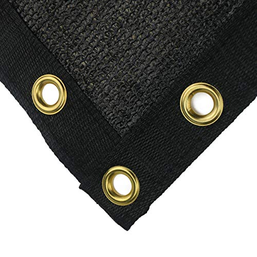 Sunnyglade 4 feet x 100 feet Privacy Screen Fence Heavy Duty Fencing Mesh Shade Net Cover for Wall Garden Yard Backyard (Black, 4 ft X 100 ft) - color: Black, size: 4 ft X 100 ft