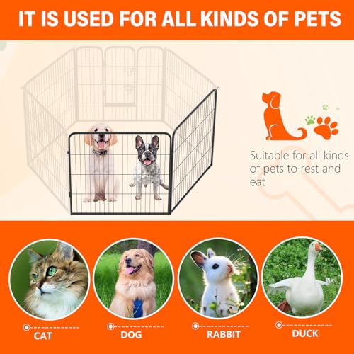 FDW Dog Playpen Dog Pen Dog Kennel 2 Panels 32 Inch Height Indoor Outdoor Folding Metal Portable Puppy Exercise Pen Heavy Duty Dog Fence for Yard Camping,Black - style: 2 Panels
