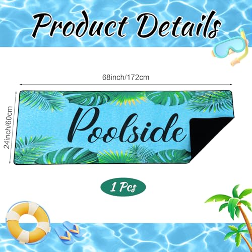 Tinideya Poolside Non Slip Mat Walk Pool Mats for Floor Outdoor Rubber Mats with Drainage Outdoor and Indoor Dock Safety Pool Mat (24" X 68") - size: 10" x 12" (Rectangular)