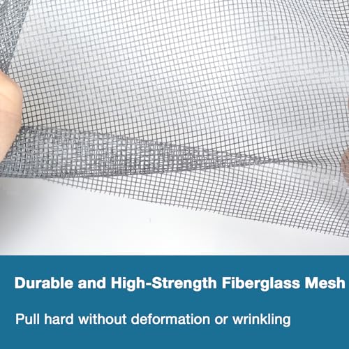NeatiEase Window Screen Roll, 36"x50' Adjustable Flexible Fiberglass Screen Door Mesh - DIY Replacement Kit for Patio Porch Door Windows and Sliding Screen Doors(Gray) - color: Gray, size: 36in(W)x50ft(L)