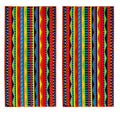 COTTON CRAFT Oversized Beach Towel - 2 Pack XL 39 x 68 inches Big & Huge Beach Blanket Towel - 100% Cotton Jacquard Velour - Super Soft Luxury - Pool Picnic Bath - Cozumel Red Blue Yellow - color: Cozumel - Red Blue Yellow, size: 2 Pack - 39x68