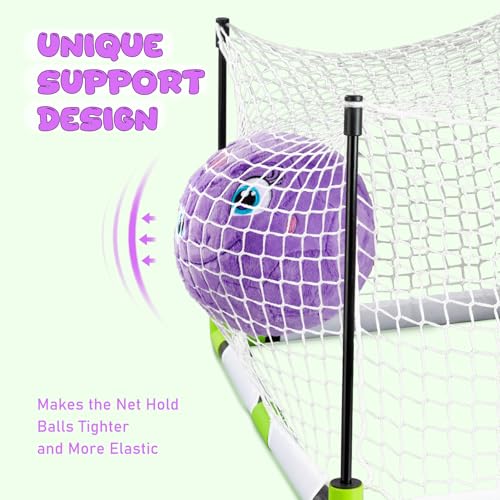 VangeBow Toddler Toy Soccer Goals for Backyard Indoor with Soft Plush Unicorn Ball, Mini Soccer Nets and Ball Set for Kids(Pump Include) - style: Unicorn Ball & Goal