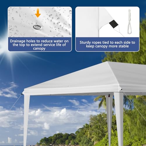 Outvita 10x30ft Ez Pop Up Outdoor Canopy Tent, Portable Commercial Instant Tent with Carry Bag for Party Wedding Birthday BBQ Events - style: 10x30-white