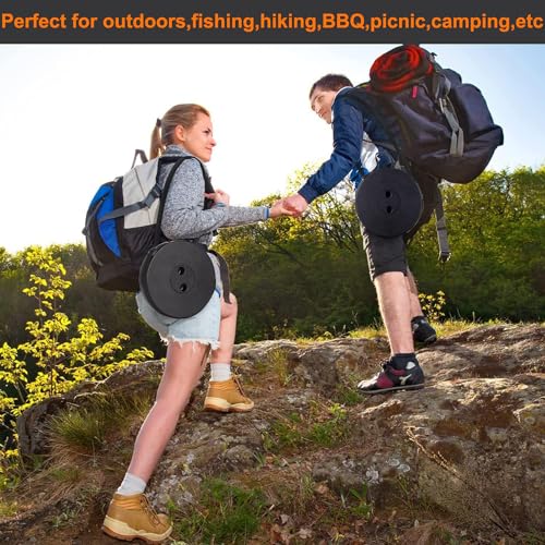 Fishboy Upgraded Collapsible Stool, 400lbs Max Weight, Lightweight But Sturdy, Portable Retractable Folding Telescoping Foldable Camping Stool for Adults Outdoor Fishing Hiking BBQ - color: Black