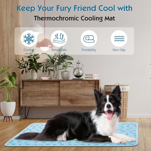 Dog Cooling Mat, Pet Cooling Mat for Dogs and Cats, Portable Summer Dog Cool Pad,Cool Bed for Pets, Premium Pet Cool Blanket for Summer - size: Small