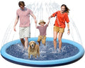 Kids Dog Splash Pad Sprinkler - Jasonwell Non Slip Dog Sprinkler Pad Splash Pool Puppy Dogs Pool Summer Outdoor Water Toys Backyard Durable Splash Pad for Toddlers Kids Small Medium Large Dogs Pet - style: Blue - 76"