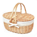 Hap Tim Wicker Picnic Basket for 2 with Lid - Unique Gifts Ideas for Couple, Engagement, Wedding, Bridal Shower, Family, Christmas - White Elephant Gifts for Adults(Y2408B-1)