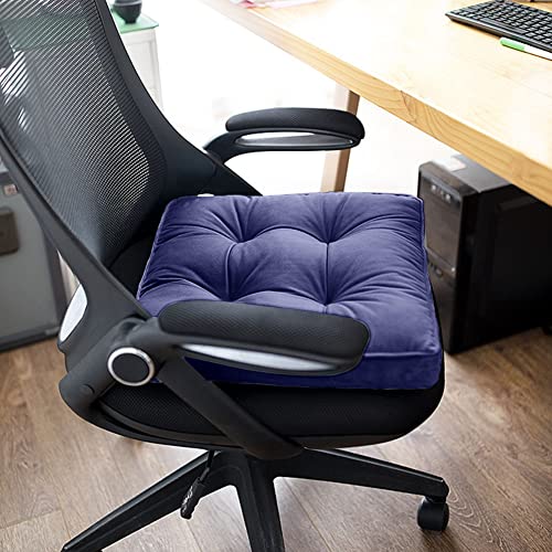 Furlide Chair Cushion with Ties 18 x 18 Inch Indoor Outdoor Cushions for Dining Chairs Set of 2, Square (Navy Blue, 18 x 18 Inch) - color: Navy Blue