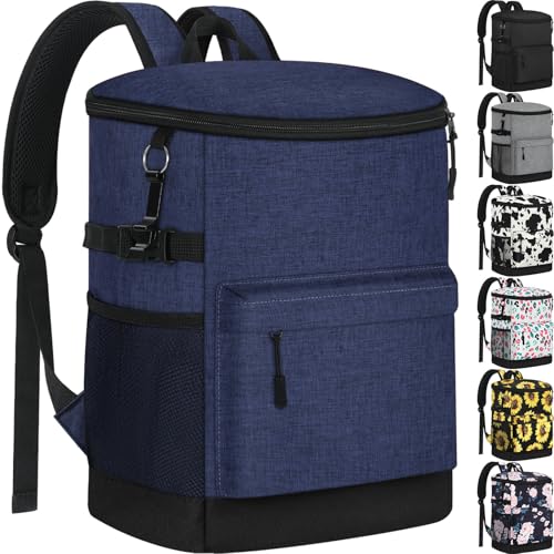 Tenot Cooler Backpack 33/40 Cans Backpack Coolers Insulated Leak Proof Soft Beach Cooler Bag for Men Women Ice Chest Backpack Camping Hiking Picnic Travel Cooler Lunch Backpack - color: Blue, size: 33 Cans
