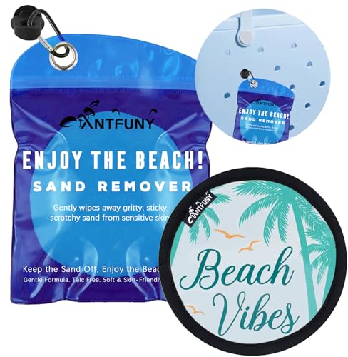Antfuny Sand Remover for Beach Cleaner Eraser for Family Kids Women Wipe Off Mitt Duster Brush Trip Honeymoon Essential Gift Costa Rica Must Haves Resort Rio de Janeiro Punta Cana Towel - color: 1pcs Sea Wave