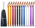 12 Pack Tent Stakes, 7075 Ground Metal Camping Aluminum Tent Pegs, Lightweight Tent Stakes Heavy Duty Spikes Camping Accessories - color: Zesty