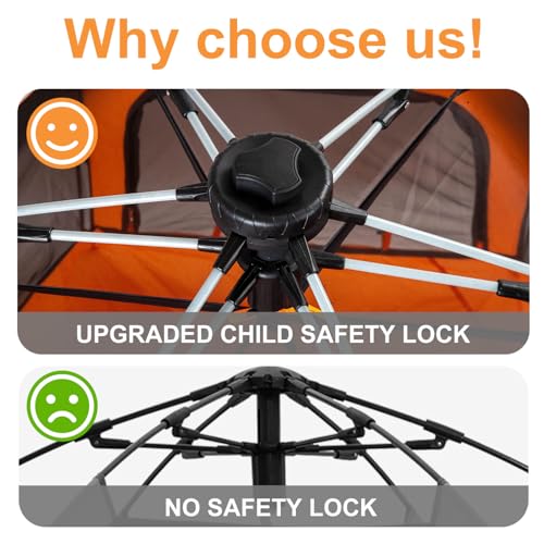Premium Indoor and Outdoor Baby Playpen - Portable, Lightweight, Pop Up Pack and P Lay Toddler P Lay Yard w/Canopy and Travel Bag - Orange - color: Orange02