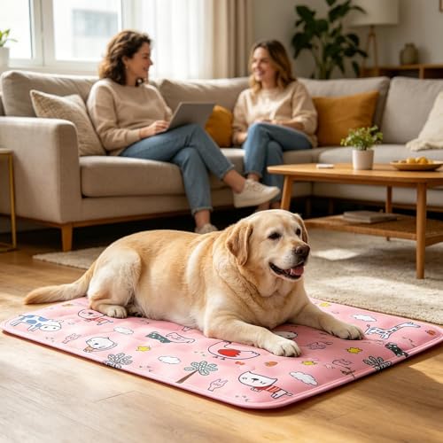 Dog Cooling Pad, Gel-Filled Pet Cooling Mat, Cat Summer Crate Mat, Self Pressure Activated Bed, for Travel, Car Seat, Camping, Outdoor, Indoor, Crate, Floor, Sofa, Kennel