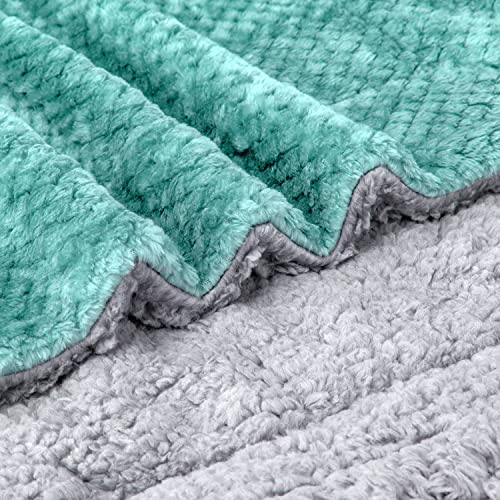 Fuzzy Blanket or Fluffy Blanket for Baby Girl or boy, Soft Warm Cozy Coral Fleece Toddler, Infant or Newborn Receiving Blanket for Crib, Stroller, Travel, Outdoor (32" x 40", DG-Blue Bell) - color: Dg-blue Bell, size: Blanket (32" x 40")