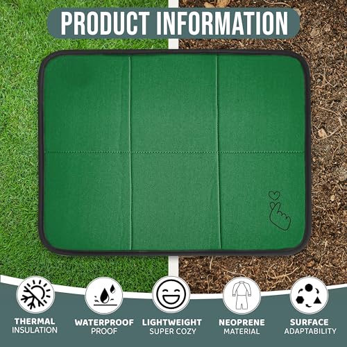 2 Pack Neoprene Portable Lightweight Mini Folding Mat - Waterproof Soft Cushion - Moisture Proof Design for Comfort - Foam Seating Mat for Outdoor Activities - 2 Vibrant Colors (Orange & Green)