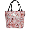 Aosbos Lunch Tote Bag, Insulated Lunch Box for Women, Leakproof Lunch Cooler Purse for Work, Pink Leopard Print - color: K. Pink Leopard