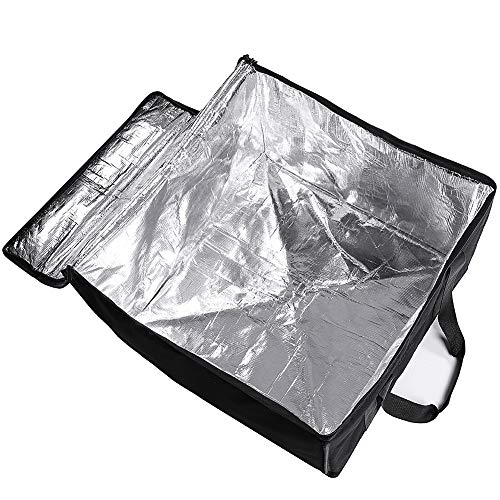 cherrboll Insulated Pizza Delivery Bag, 20 by 20 by 14 -Inch, Commercial Grade Food Delivery Bag, Moisture Free