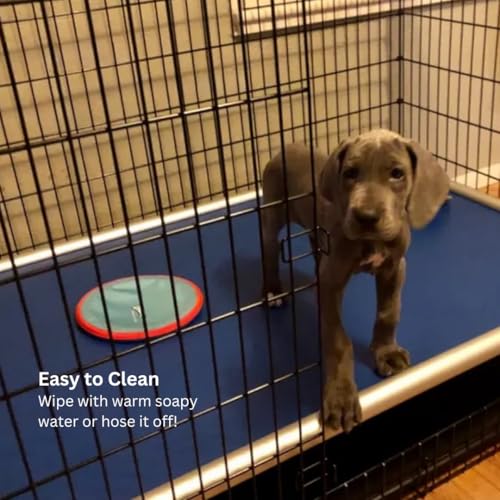 Kuranda Chewproof Elevated Crate Bed - Silver Aluminum - 40" x 25" - Vinyl - Smoke - color: Smoke, size: 40" x 25" - Silver Aluminum