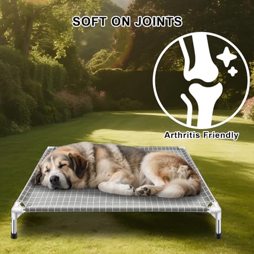 Elevated Dog Bed Pet Cot - Dog Cots Beds for | Detachable Raised Cat Dog Pet Bed, XL - size: X-Large-Open