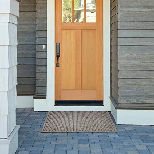 Hudson Exchange (35"x35", Medium Gray) Fashion Scraper Entry Square Floor Mat - color: Medium Gray
