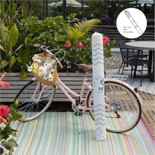 Fab Habitat Outdoor Rug - Waterproof, Fade Resistant, Crease-Free, Reversible - Premium Recycled Plastic - Boho Southwestern - Large Patio, Deck, Sunroom, Camping, RV - Jodhpur - Multi Blue - 6 x 9 ft - color: Jodhpur - Blue, size: 6' x 9' (Rectangular)