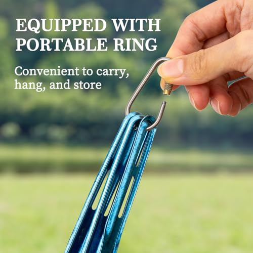 TiTo Titanium 3 Piece Cutlery Set, Ultralight Portabale Titanium Fork Spoon & Knife Tableware for Outdoor Camping Hiking Backpacking Travel Picnic Flatware with Titanium Carabiner (Blue Colorful) - color: Blue Colorful