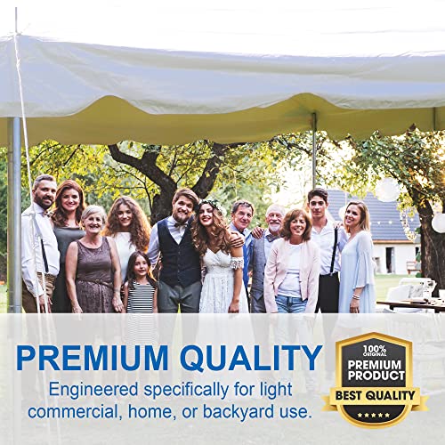 Party Tents Direct 20 x 30 Weekender Pole Tent with Sidewalls, Heavy Duty Waterproof PVC White Canopy, Easy Up Outdoor Event Pavilion Gazebo for Weddings, Parties, Graduations, and Banquets - color: White, size: 20' x 30'