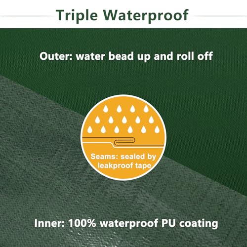 Favoyard Patio Chair Cushions 22 x 22 x 3 Inch Waterproof Outdoor Seat Cushions for Patio Furniture 3-Year Color Fastness Garden Sofa Couch Chair Pads with Handle & Adjustable Straps Set of 2, Green - color: Green, size: 22 x 22 x 3 In
