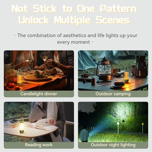 Ultra Bright Camping Lantern, 1200mAh Camping Lights with 3 Colors & 4 Brightness, SOS, Max 1500LM, Waterproof Rechargeable Flashlight Lantern for Power