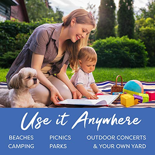 scuddles Extra Large Picnic Blanket – 60" x 60" Waterproof Outdoor Mat with Soft Dual-Layer Comfort, Foldable Travel Rug for Beach, Camping, Lawn, Parks & Family Picnics - color: Tan