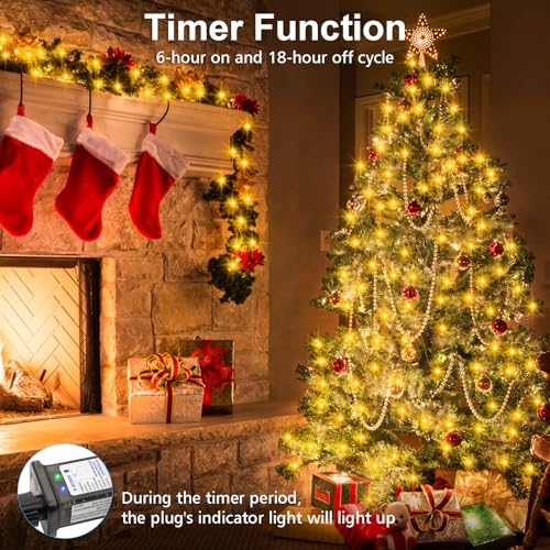 2 Pack Fairy String Lights Plug in, 33Ft Green Wire 100 Micro Starry LED Outdoor String Lights with 8 Modes Timer IP68 Waterproof Twinkle Lights for Bedroom Garden Christmas Home Decor (Warm White) - color: Warm White