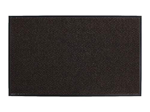 Guardian Golden Series Chevron Indoor Wiper Floor Mat, Vinyl/Polypropylene, 3'x10', Chocolate - color: Chocolate, size: 3' x 10' (Rectangular)