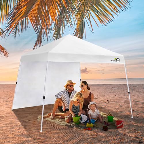 8x10 Slant Leg Pop Up Canopy Tent White Portable Heavy Duty Waterproof Vented Roof Easy Setup for Patio Outdoor Market Event - White - color: White - Slant Leg