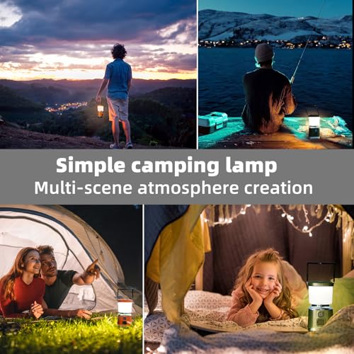 Allspark LED Camping Lantern Rechargeable,1000LM 4 Light Modes Magnetic Camping Lights,Bright Portable Home Lantern, IPX4 Waterproof Tent Lights for Hiking,Power Outages,Emergency,Hurricane(White)