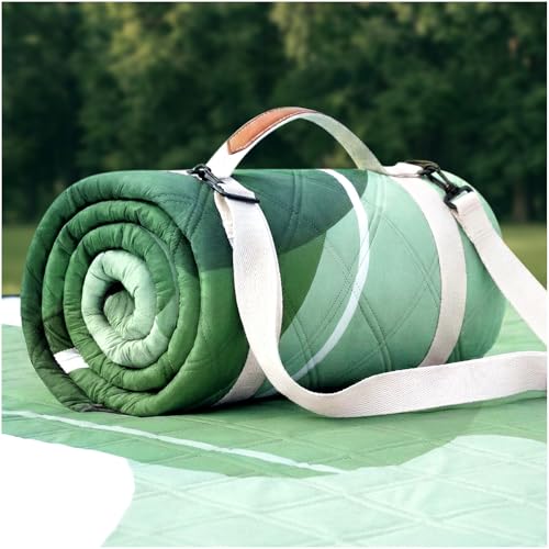 Waterproof Picnic Blanket Beach Outdoor Camping Mat Extra Large Foldable Cute Big Travel Essential Accessories Gift Park Patio Lawn Garden Grass Ground Play Music Festival Concert Must Have - color: Abstract Sage Green