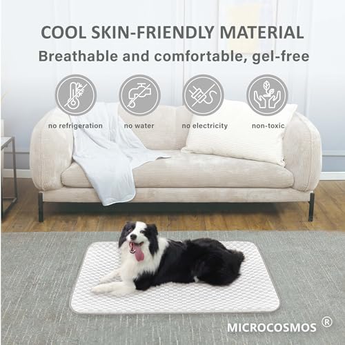 MICROCOSMOS Pet Cooling Mat & Sleeping Pad- Breathable Bubble Surface, EZ Clean. Keep Cooling for Pets, Kids and Adults in Summer.(GreyWhite, 28" x 22") - color: GreyWhite, size: 28" x 22"