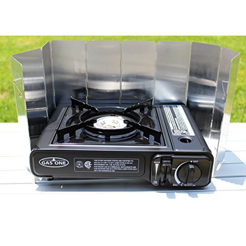 Gas One Aluminum 10 Plates Windscreen: For Use with Gas One Stove and Other Backpacking Stoves, Camping Stoves, Butane Stoves, Alcohol Stoves with Carrying Case