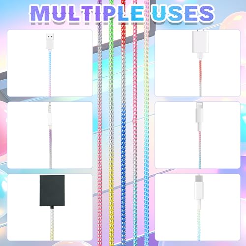 Frienda 10 Pcs Spiral Cord Protector Chargers Protector Pets No Chew Data Cable Protective Sleeve Headphone Charger Saver USB Cable Cover Wire Repair for Phone USB (Mixed Colors) - color: Mixed Colors