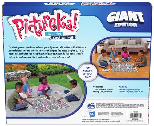 Spin Master Games, Pictureka. Giant Edition, Family Game for Indoor & Outdoor Fun with Big Oversized Board, for Family and Kids, 2-4 Players, Ages 6 & Up - style: Modern