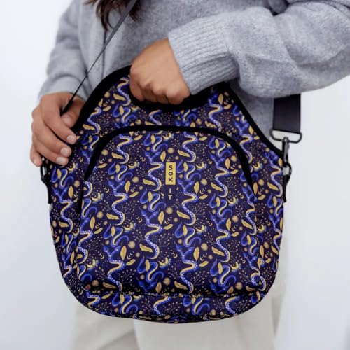 Sok It LunchTote Zippered Bag Insulated Neoprene Caddy (Celestial Slither, X-Large 6.5 Quart Lunch Tote) - color: Celestial Slither, size: X-Large 6.5 Quart Lunch Tote