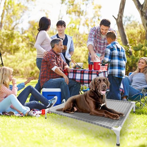 Elevated Dog Bed Pet Cot - Dog Cots Beds for | Detachable Raised Cat Dog Pet Bed, XL - size: X-Large-Open