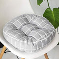 vctops 1PC Indoor Outdoor Bohemian Round Chair Cushion Seat Pad Floor Cushion Pillow (Grid Blue 2, 16"X16") - color: Grid Blue 2, style: 16Inchx16Inch/40x40cm