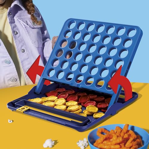 Official Hasbro Games Connect 4 Game (2025 Edition) | All-in-1 Storage, Carrying Case, Score Tracker | Ages 6+ | 2 Players | Family Games for Kids