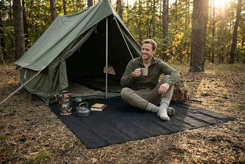 Outdoor Pocket Blanket, 55"x60" Waterproof Foldable Compact Small Pincic Blanket, Ultralight Tarp for Camping, Festival, Beach, Hiking, Backpacking, Travel and More, Stakes Included - color: Black, size: 55"*60"