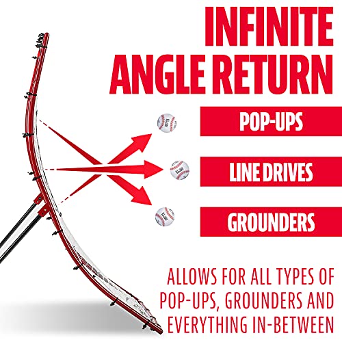 Franklin Sports Baseball Rebounders + Pitchback Nest - Pitch Return Trainer + Rebound Net with Attachable Pitching Target- All Angle Fielding Rebound Net for Grounders + Pop Flies - style: 68 x 48 inch