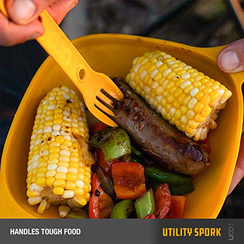 UCO Utility Spork 3-in-1 Combo Spoon-Fork-Knife Utensil - color: Green/Charcoal